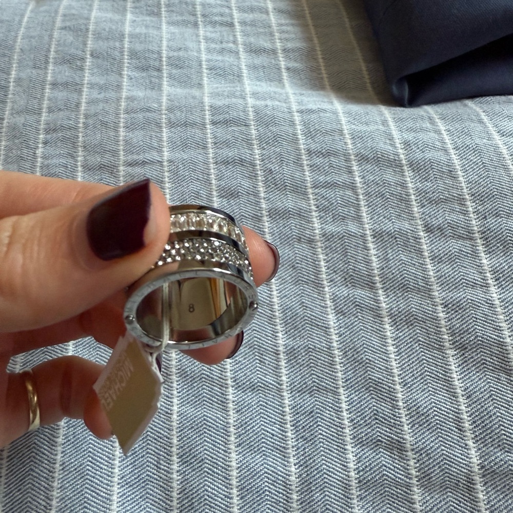 Michael Kors Brilliance Pave Baguette Ring in Silver - Picture 4 of 5